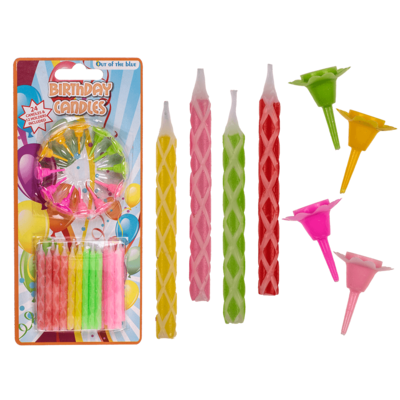 24 st födelsedagsljus, med 12 st hållare