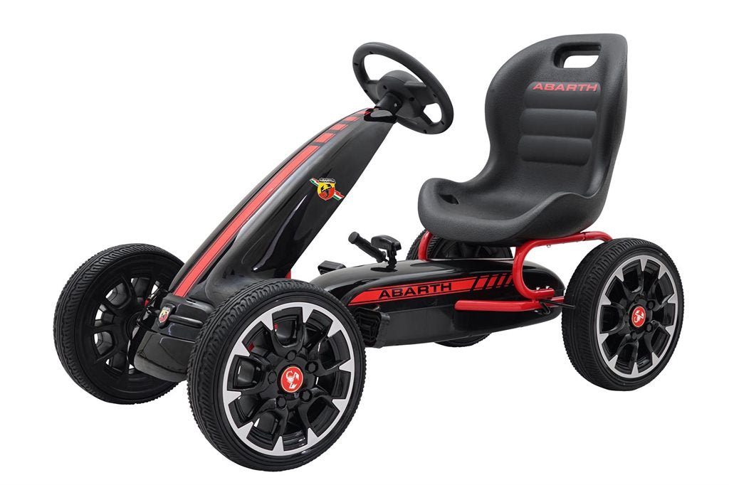 Polkutettava Abarth-kartingauto, musta