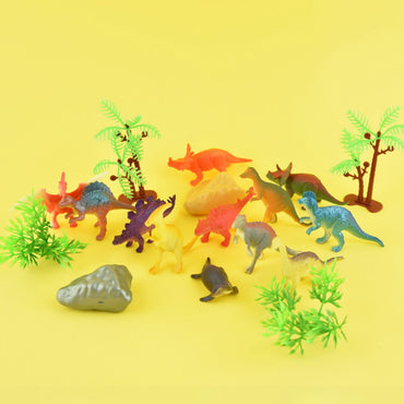 Dinosaurusten ja tarvikkeiden setti - 18 osaa