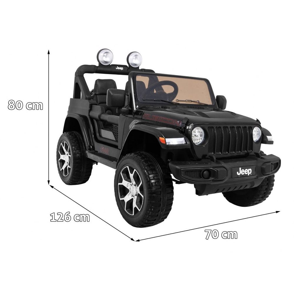 Sähköauto lapsille Jeep Wrangler Rubicon 4x12V, musta