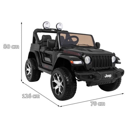 Sähköauto lapsille Jeep Wrangler Rubicon 4x12V, musta