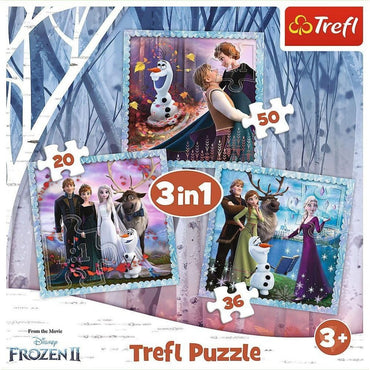 3-in-1 Lasten Palapeli Disney Frozen (20, 36, 50 palaa)