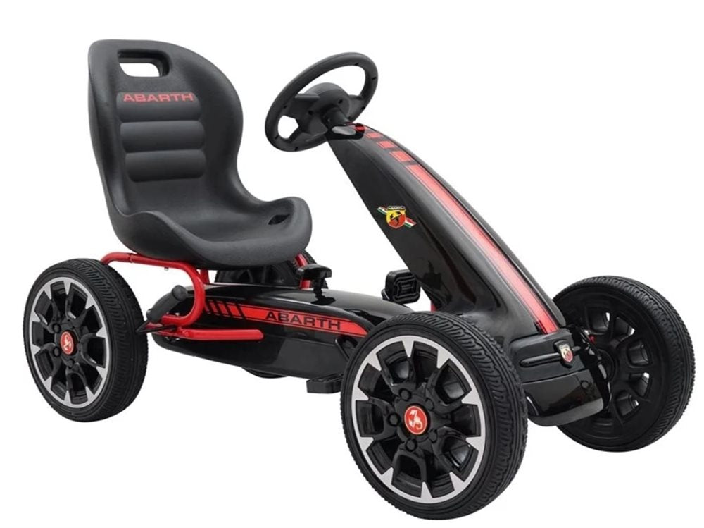 Polkutettava Abarth-kartingauto, musta