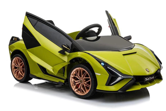 Elbil Barn Lamborghini Sian 12 v grön
