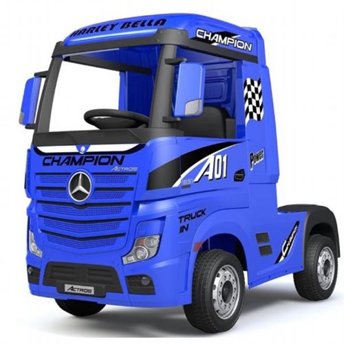 Lasten sähköauto Mercedes Actros Truck 4x12V Sininen