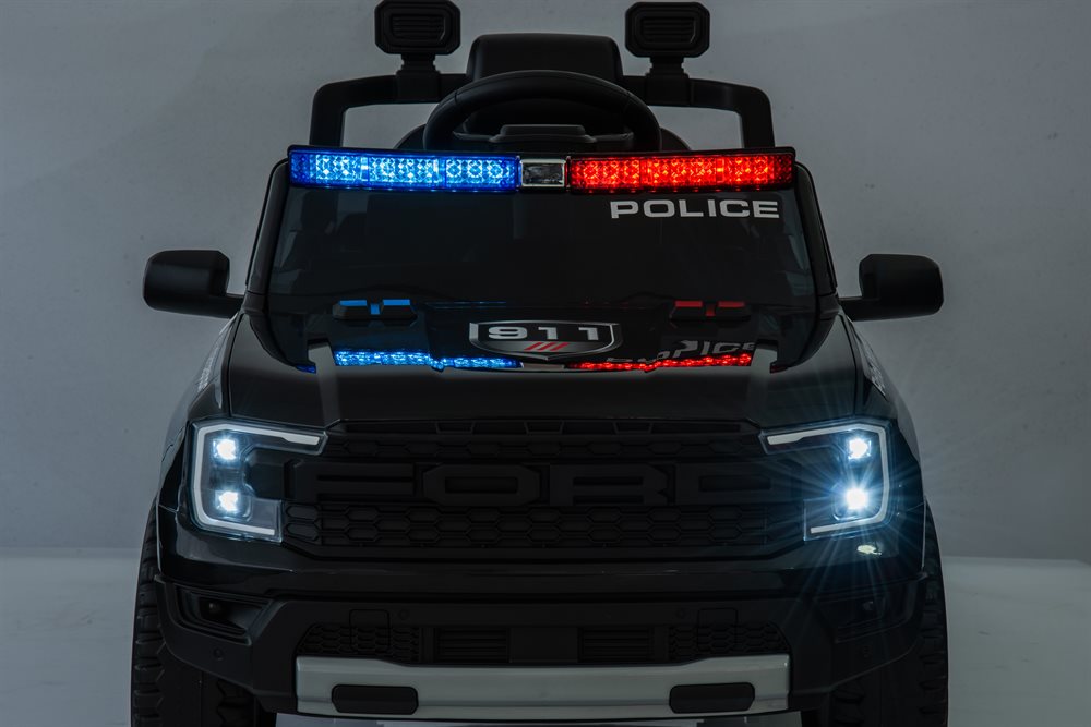 Sähköauto lapsille Ford Ranger Poliisi nahkaistuimilla