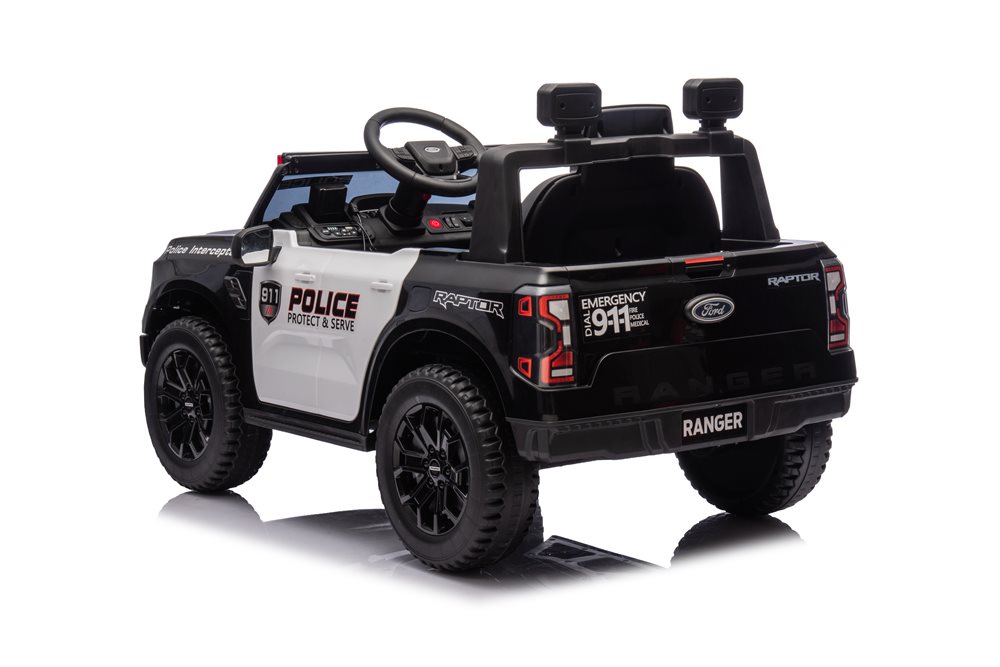 Sähköauto lapsille Ford Ranger Poliisi nahkaistuimilla