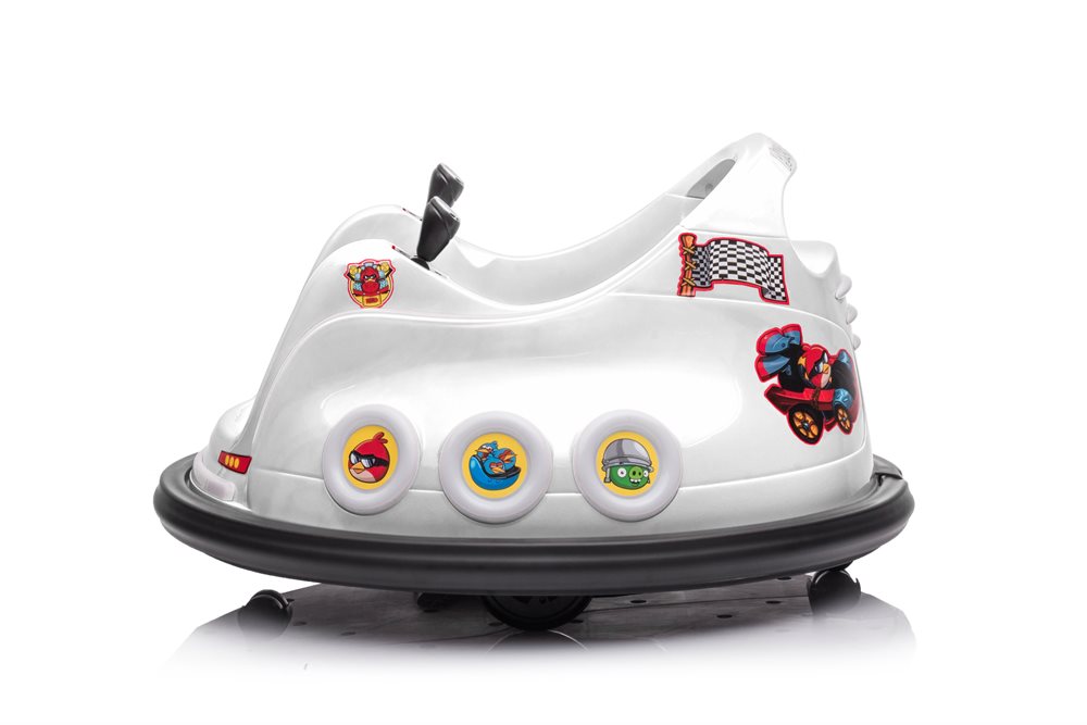 Sähköauto lapsille Angry Birds Bumper Auto Valkoinen