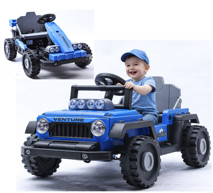 Sähköauto lapsille Azeno Transformers 24V – Rakenna 2 mallia (Jeep)