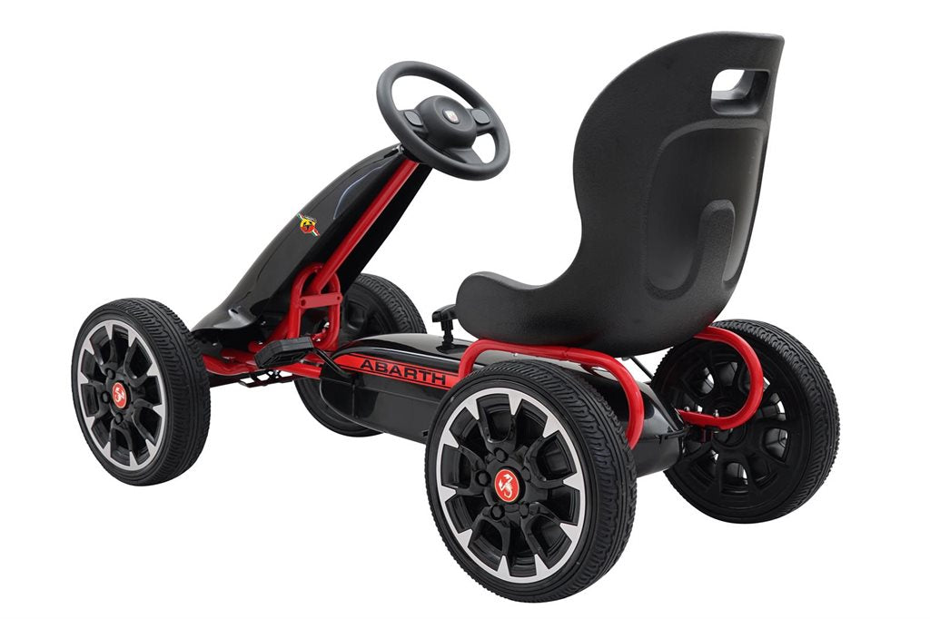 Polkutettava Abarth-kartingauto, musta