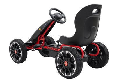 Polkutettava Abarth-kartingauto, musta