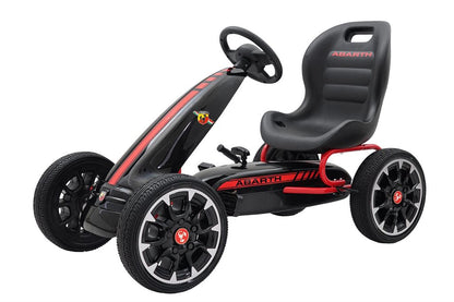 Polkutettava Abarth-kartingauto, musta