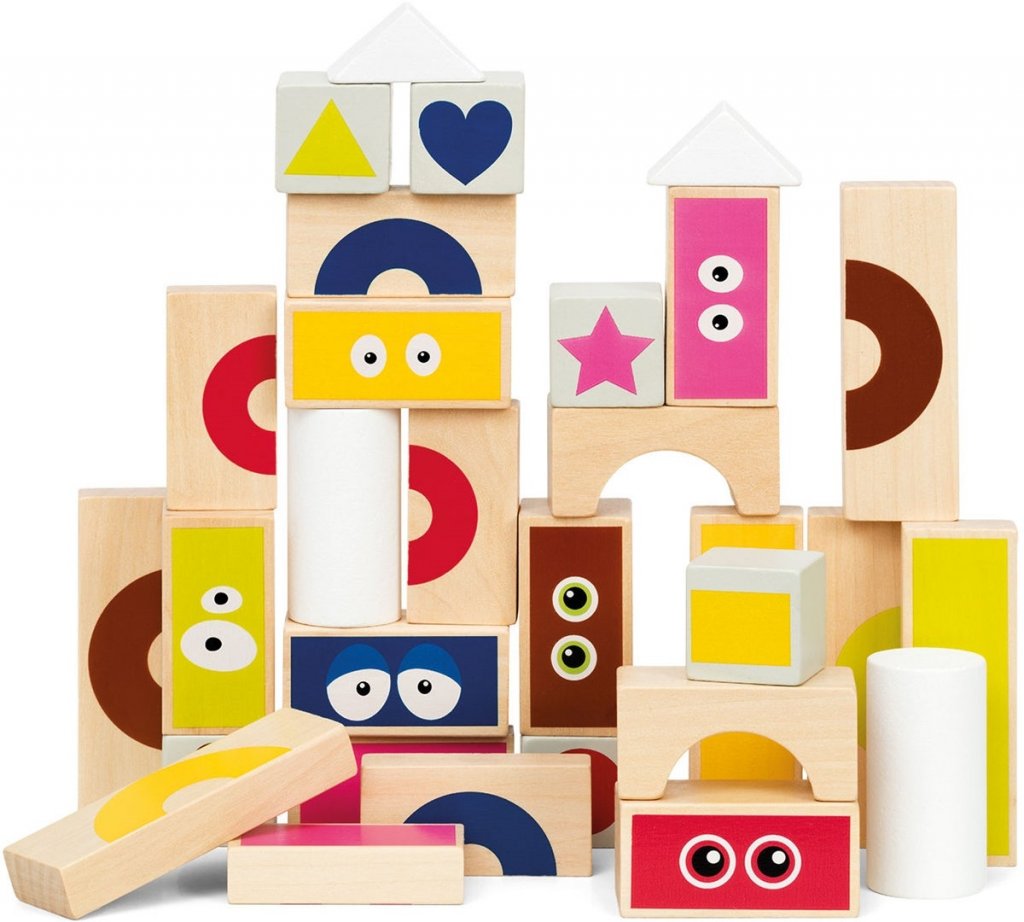 Babblarna byggklossar 30 st,  i trä