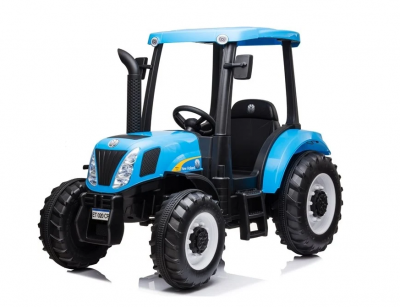 Elbil barn eltraktor New Holland T7 24V Blå