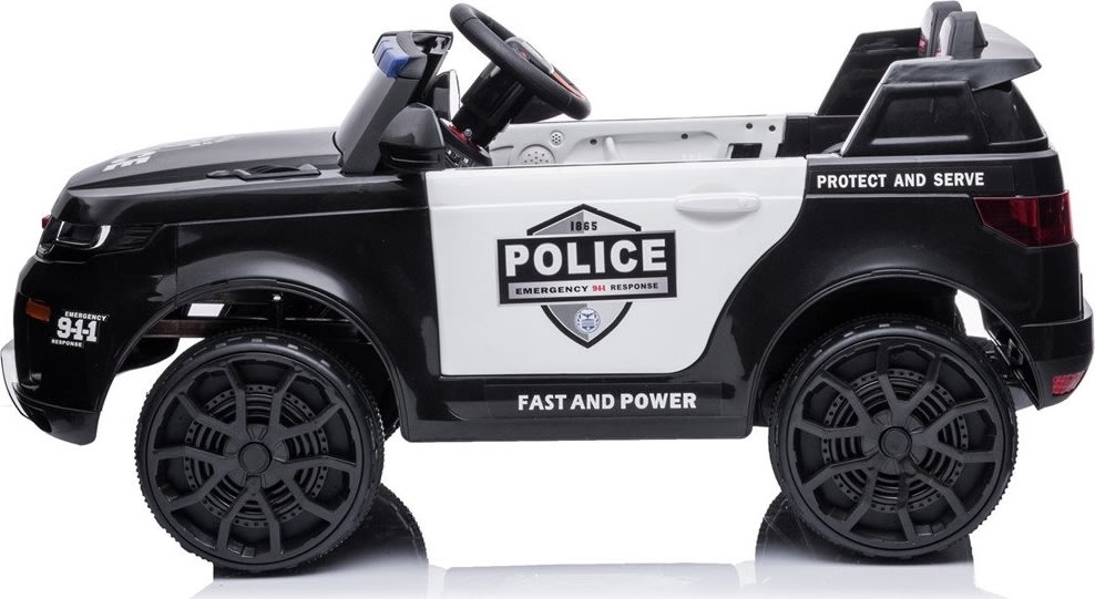 Sähköauto Lapset Azeno Police SUV musta