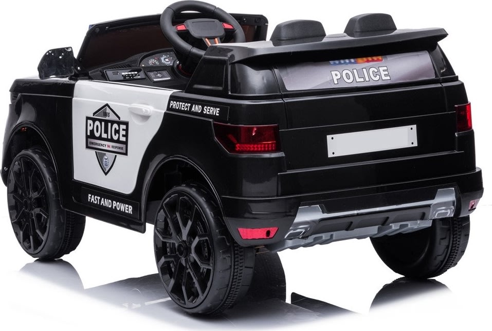 Sähköauto Lapset Azeno Police SUV musta