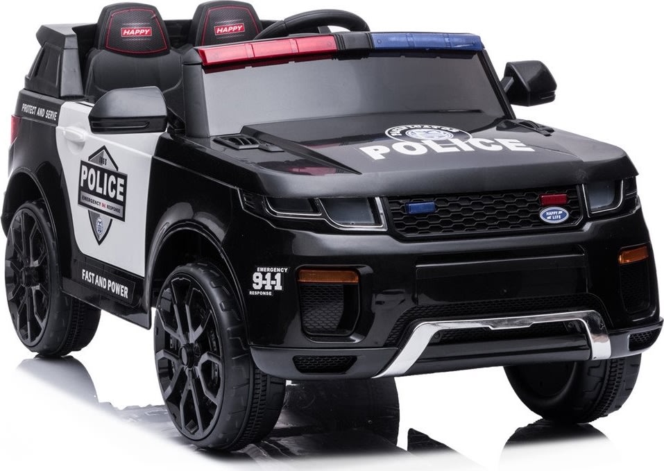 Sähköauto Lapset Azeno Police SUV musta