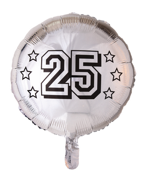 Folieballong, Siffra 25, 46 cm