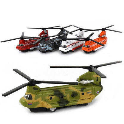 Metallinen pelastus helikopteri äänellä ja valolla
