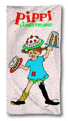 Pippi Långstrump handduk 70x140 cm