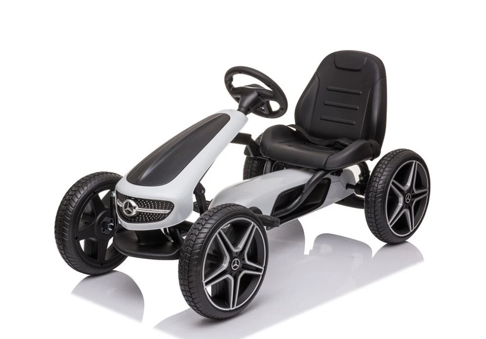 Trampbil Mercedes Benz gokart vit