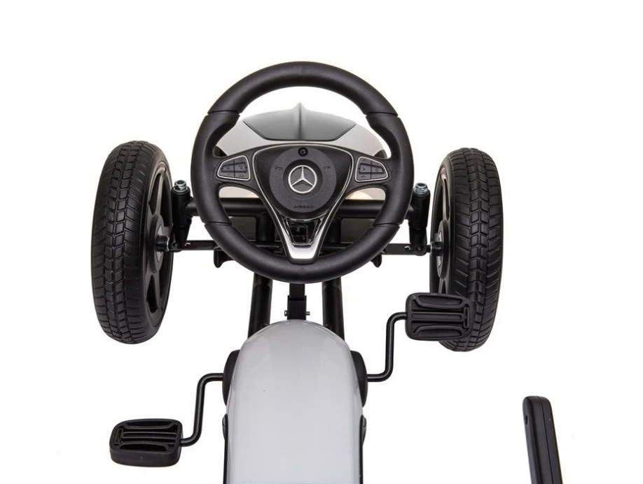 Trampoliini Mercedes Benz karting valkoinen