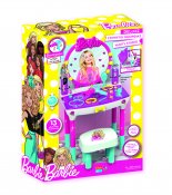 Barbie, pukeutumispöytä jakkara ja 12 kpl lisävarusteet