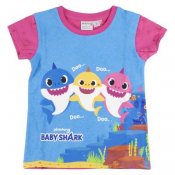Baby Shark t-paita ja shortsit vaaleanpunainen