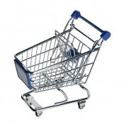 Mini ostoskori metallia 14x14cm