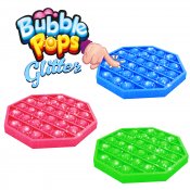 Pop It Bubble Fidget Glitter Kahdeksankulmio Sininen