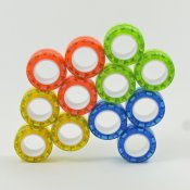 FingerMag magneettirengasta, läpinäkyvä Glitter Loistevärimallit