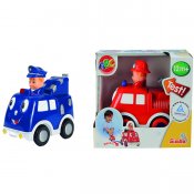 ABC paina ja siirry, paloauto tai poliisiauto, vauva