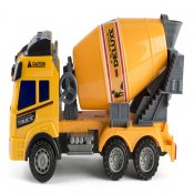 Kuorma-auto sementtisekoittimella, äänellä ja valolla