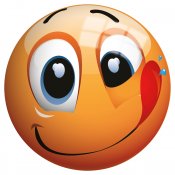 Emoji -muovipallo, 23 cm