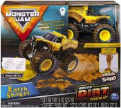 Monster Jam Monster Dirt lelusettejä - Kinetic Hiekka ja Earthshaker Monster Truck