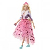 Barbie Princess Adventure Deluxe-nukke vaaleanpunainen mekko