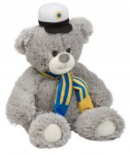 Student nalle harmaa, noin 40 cm