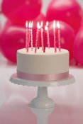 Kuviollinen syntymäpäivä kynttilöitä tai vaaleanpunainen väri, 16pcs