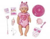 Baby Born pehmeä kosketus Interactive Doll Girl Blue Eyes