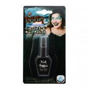 Huulipuna ja kynsilakka musta