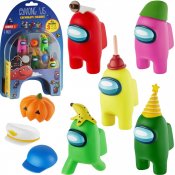 Among Us Crewmate Figuurit hatuilla 5-Pack