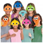 Baby Shark Party Naamarit 8-pakkaus paperia