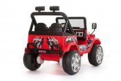 Sähköauto lasten Safari Buffalo Jeep 12V punainen