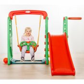 Elite Toys lasten leikkiteline liukumäki ja keinu 160cm