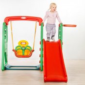 Elite Toys lasten leikkiteline liukumäki ja keinu 160cm
