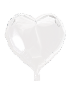 Folioilmapalloja sydän, valkoinen, 46 cm