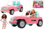 Barbie-auto, jossa on kaksi nukkeja