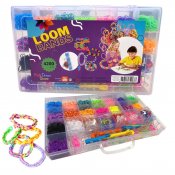 Fyndbox-4-pack Loom band aloituspakkauksen 19200 osat - Tee oma ranneke!