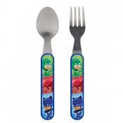 Pyjamat sankarit (Cat poika, Ugglis ja Gecko), lusikka ja haarukka