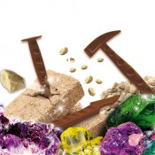 Tiede pakki, löytää erilaisia mineraaleja